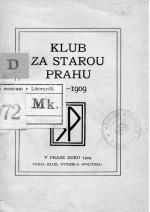 Klub Za starou Prahu 1900 - 1909